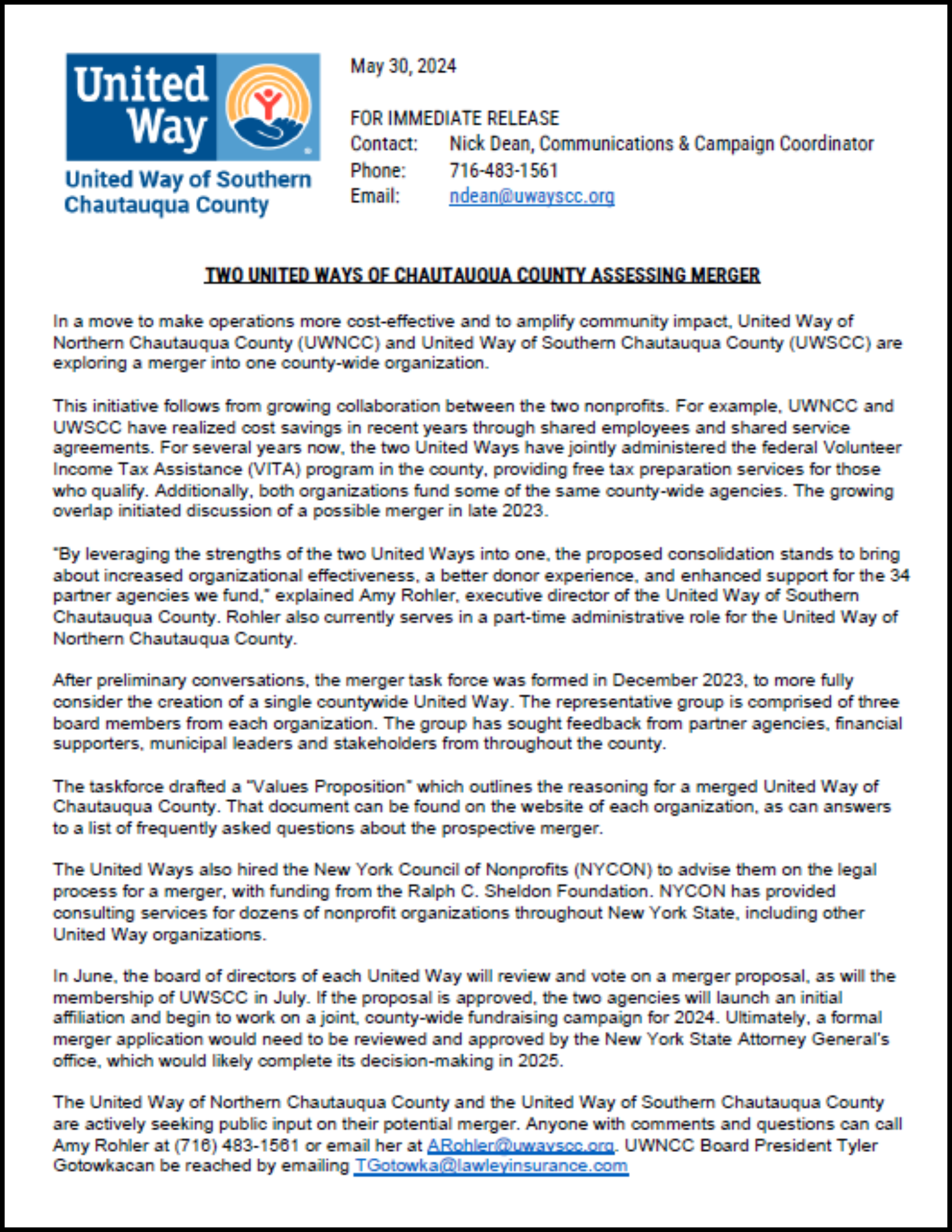 Press release pic